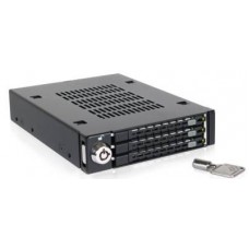 Icydock Tougharmor Mb993sk-B Mobile Rack Black - For 3x 2.5" ( 7mm ) Sata6g In 3.5" Bay With Key-Lock Ideal For Upto To Raid 0/1/5 In Limited Space Push And Eject Design - Tougharmor Heavy Duty Metal Construction Hot-Swappable Inner Tray E
