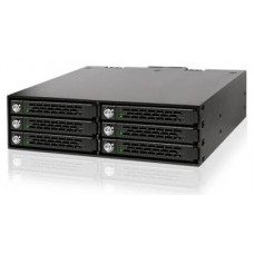 Icydock Tougharmor Mb996sk-6sb Mobile Rack Black - For 6x 2.5" ( 9.5mm ) Sas/Sata6g In 5.25" Bay With 6x Key-Lock For Each Drive Ideal For Upto To Raid 0+1/10/5 In Limited Space Push And Eject Design - Tougharmor Heavy Duty Metal Constructi