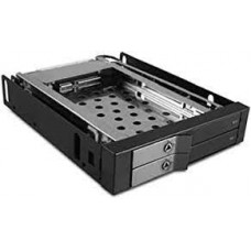 Vantec Mrk-225s6-Bk Ez Swap Evo Black Aluminum For 2x 2.5" S-Ata Hdd / Ssd ( 7-9.5mm Height ) In 1 X 3.5" Bay Hot-Swappable With Lock Hdd Indicator
