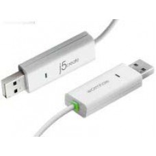 J5 Create Juc100 Usb Data Transfer Cable With Km Switch - With Wormhole Technology ( Allows Copy/Past + Keyboard/Mouse Sharing Between Two Devices/Platform ) Windows To Windows Windows To Ipad Windows To Android 1.8m Usb2.0 480mbps
