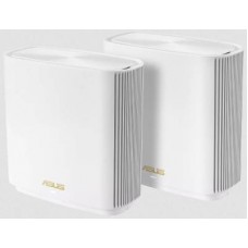 Asus Zenwifi Xt8(2-Pk) Ax Mini Trilband Wireless-Ax6600 White Gigabit Router + Extending Node 1.5ghz Quad-Core Processor 256mb Flash + 512mb Ram - 2.5g Gigabit Wan + 3x Gigabit Lan + Usb3 Downstream - 2.4/5/5ghz Tri Band 802.11ax 6600mbps (574+1201+48
