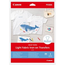 Canon Lf-101 Iron-On T-Shirt Transfer For Light-Coloured Fabrics - A4 5 Sheets - Compatible With Pixma Pro-100 Ix6800 Ip8700 Mg7500 Mg6700 Mg5600 Pro-100s Mg7700 Mg5700 Mg3600 Ts9000 Ts8000 Ts6000 Ts5000 Ts9100 Ts8100 Ts6100 Tr8500 Tr7500 Ts51xx Ts9500 T Canon Lf-101 Iron-On T-Shirt Transfer For Light-Coloured Fabrics - A4 5 Sheets - Compatible With Pixma Pro-100 Ix6800 Ip8700 Mg7500 Mg6700 Mg5600 Pro-100s Mg7700 Mg5700 Mg3600 Ts9000 Ts8000 Ts6000 Ts5000 Ts9100 Ts8100 Ts6100 Tr8500 Tr7500 Ts51xx Ts9500 T