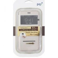 Pqi 6zf020222r002a Protect Case Flip Gold - 5.5" For Iphone 6 Plus / 6s Plus - Touch-Sensitive Slide-To-Answer Without Having To Flip The Cover As 3 Angles Stand Embossed Leather With Water-Resistant Designl