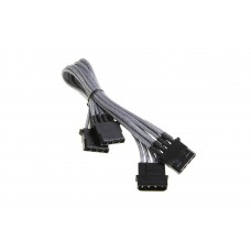 Bitfenix Bfa-Msc-M3msk-Rp Alchemy Multisleeved(12) Cable - 60cm - 1x Molex To 3x Molex Spliter/Extension ( 4pin Power ) Cable - Silver
