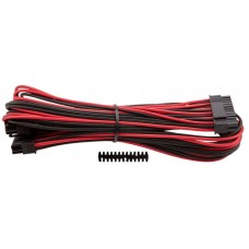 Corsair Cp-8920162 Red+Black Premium Individually Sleeved Flexible Paracorded Cable With Cable Comb - 24pin Atx 610mm With 1 Connector - For Rmx Series ; Rmi Series Sf Series
