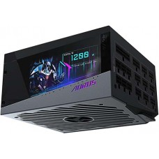 Gigabyte Aorus Gp-Ap1200pm 1200w 80plus Platinum Modular + Digital Lcd ( Customizable For Pc Health/Text/Image/Gif/Video ) + Rgb - 12x Full Modular Cable Management ( All Detachable + Flat Cable System ) Eps12v- 24pin ( 4pin Detachable ) 2x Eps12v 10x