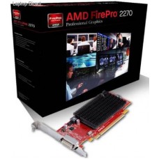 Amd Firepro 2270 - For Professional 2d Commerical Graphics - 2x Outputs Silent With Passive Cooling Fanless Design Standard + Extra Low-Profile Dual Bracket Pci-E (16x) - Hardware Opengl+Directx 80x Shader Units 96 Gigaflops Core/Memory : 600/1200m