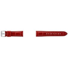 Samsung Galaxy Gear S3 Strap - Red Alligator Grain Leather 8" Strap With 9 Hole Adjustments - For S3 Classic And S3 Frontier Samsung Galaxy Gear S3 Strap - Red Alligator Grain Leather 8" Strap With 9 Hole Adjustments - For S3 Classic And S3 Frontier