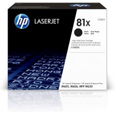 Hp Cf281x No.81x Black Toner 25000pages - For Hp Laserjet M605/606/630 Series