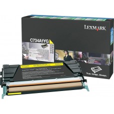 Lexmark C734a1mg - Return Program Toner Cartridge Yellow 6000pages - For Lexmark C734 C736 X734 X736 X738