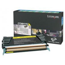 Lexmark C736h1yg - Return Program Toner Cartridge Yellow 10000pages - For Lexmark C736 X736 X738