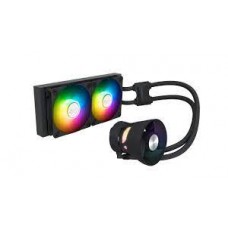 In-Win Br24 Rgb 240mm Cpu Water Cooling - 2+1 Fans System With One-Click Controller - Uma ( Upper Motherboard Area ) Waterblock Fan For Extra Cooling For Vrm Memory And M.2 Ssds Aluminium Pump With Microchannel Fins + Rgb Leds + Integrated Twin Turbines