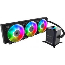 In-Win Sr36 Pro Rgb 360mm Cpu Water Cooling With One-Click Controller - Dual-Chamber Anodized Aluminium Pump With Microchannel Fins + Rgb Leds + Integrated Twin Turbines + Mirror-Gloss Finish + Diamond-Cut Outline With Cautionary Leds 120x397x27mm Alum