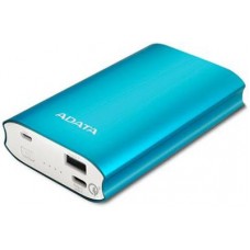 Adata Aa10050qc-Usbc-5v-Cbl A10050qc Blue Powerbank - Qualcomm Quick Charge 3.0 , Universal Mobile Device Battery , Aluminum Housing With Hair Brush Finish , 10500mah With Dual Usb Output ( Type-A + Type-C ) Fast Charging , 5v/2.5a Input + Dual Output ( U