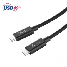 J5create Juc28l08 Type-C To Type-C Usb4 Gen3 ( 40gb/S ) - Built-In E-Marker Chip With Thunderbolt4 Support Support Displayport Alt Mode 100w (20v/5a) Pd Support 7680x4320@60hz 8k Uhd - 80cm - Retail Pack
