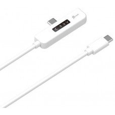 J5create Jucp15 Type-C To Type-C Usb2 Cable Right-Angled Design + Oled Dynamic Power Meter ( 6-In-1 Displays Meter For Voltage/Amp/Watt/Mah/Timer/Direction ) Supports Power Delivery 2.0 Upto 100 Watts/5 Amps - 120cm - Retail Pack J5create Jucp15 Type-C To Type-C Usb2 Cable Right-Angled Design + Oled Dynamic Power Meter ( 6-In-1 Displays Meter For Voltage/Amp/Watt/Mah/Timer/Direction ) Supports Power Delivery 2.0 Upto 100 Watts/5 Amps - 120cm - Retail Pack