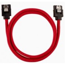 Corsair Cc-8900254 Sata Cable 60cm Flexible Mesh Paracord Sleeved - Red With Straight Connector