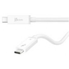 J5create Jtcx03 Thunderbolt 3 ( Work As Type-C ) Cable 1m - 24pin Male To Male - For 40gb/S Fast Data Transfer + 100w/5a Fast Charge - Retail Pack
