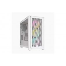 Corsair Carbide Series 4000d Airflow Rgb Ql Edition - All White + Tempered Glass Side Panel - Meshed Front Panel