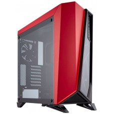 Corsair Carbide Series Spec Omega Windowed ( Tempered Glass Front + Side Panel ) Black+Red - No Psu