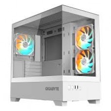 Gigabyte C201 Panoramic White Mid Tower PC Case with Tempered Glass Side Panel (no psu)