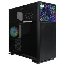 InWin N515 Nebula Mid Tower Chassis - Nebula Panel With Tempered Glass + Inner/Outer Parallel Mirrors Infinite Depth Perception Front Argb Logo Display 2x Mesh Panels With Honeycomb Vents Quick-Release Side Panel Removal Button + Magnetic Side Panel