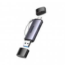 Ugreen Cm185-50706 2-In-1 Otg Card Reader | Type-C | Usb-A - Silver Ugreen Cm185-50706 2-In-1 Otg Card Reader | Type-C | Usb-A - Silver