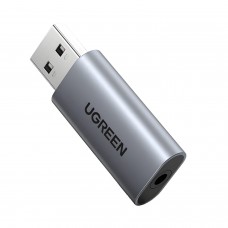 Ugreen Cm383-80864 Usb-A To 3.5mm Audio Jack External Sound Adapter - Silver Ugreen Cm383-80864 Usb-A To 3.5mm Audio Jack External Sound Adapter - Silver
