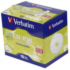 Verbatim 43148 Datalifeplus Serl 700mb 80min Blank Cd-Rw (12x) - 10pack Jewel Box