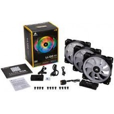 Corsair Co-9050072-Ww Ll120 Rgb Black Frame - X3 Kit + ( Lighting Node Pro ) + 6port Hub - With 16x Rgb Leds In 2 Separate Light Loops ; 120x120x25mm Advanced Hydraulic Bearing 9 Blades Pwm Fans Rubber Corners For Noise Reduction 600-1500rpm 24.8dba Corsair Co-9050072-Ww Ll120 Rgb Black Frame - X3 Kit + ( Lighting Node Pro ) + 6port Hub - With 16x Rgb Leds In 2 Separate Light Loops ; 120x120x25mm Advanced Hydraulic Bearing 9 Blades Pwm Fans Rubber Corners For Noise Reduction 600-1500rpm 24.8dba