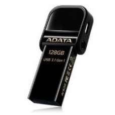 Adata I-Memory Flash Drive Ai920-128g-Cbk 128gb Black - Usb3 + Apple Certified Mfi Lightning Dual-Connectors Flash Drive For Ios/Mac/Pc Cob Design With Mini-Size ( 37.8x16.9x6.9mm ) Dust And Water Resistant Support Ultra Hd 4k Video Playback + Apple Ai