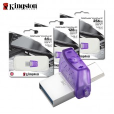 Kingston Dtduo3cg3/128gb Datatraveler Microduo 3c G3 Silver 128gb Flash Drive Usb3 (Gen1/5gbps) Type-A + Type-C Dual Interface ( Usb2.0/3.0 Type-A Backwards Compatible ) For Pc Or Mobile Devices With Direct Attach Read Upto 200 Mb/Sec 30x16.6x8.44m