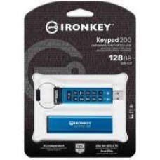 Kingston Ikkp200/128gb Ironkey Keypad 200 128gb Usb3 Type-A ( Usb3.0/2.0 Backwards Compatible ) Flash Drive With Hardware-Secured Lock ( With Customizable 10x Digit Numeric Combination Lock ) Auto-Lock When Removed From Host Device Drive Locks Down A Kingston Ikkp200/128gb Ironkey Keypad 200 128gb Usb3 Type-A ( Usb3.0/2.0 Backwards Compatible ) Flash Drive With Hardware-Secured Lock ( With Customizable 10x Digit Numeric Combination Lock ) Auto-Lock When Removed From Host Device Drive Locks Down A