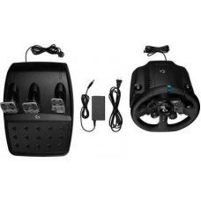 Logitech 941-000149 G923 Trueforce Racing Wheel For Pc Or Playstation - Dual-Motor Force Feedback With Overheat Safeguard 900 Degrees Lock-To-Lock Anodized Aluminum + Hhand-Stitched Leather Wheel Helical Gears With Anti-Backlash Nonlinear Brake Pedal