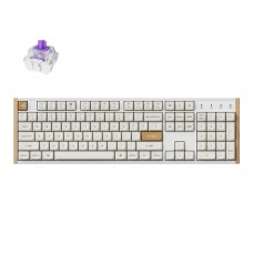 Keychron K10 He Special Edition Full-Size Hot-Swap Gateron Dbl-Rail Nebula Switch Rgb Wireless Keyboard - White (Wood + Al) Keychron K10 He Special Edition Full-Size Hot-Swap Gateron Dbl-Rail Nebula Switch Rgb Wireless Keyboard - White (Wood + Al)