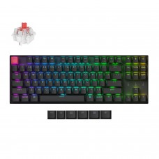 Keychron K8 Qmk 80% Tkl Wireless Mechanical Keyboard V2 Red Switches - Black Keychron K8 Qmk 80% Tkl Wireless Mechanical Keyboard V2 Red Switches - Black