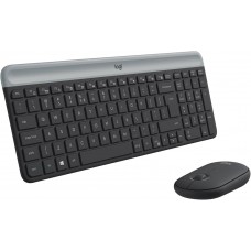 Logitech 920-009204 Mk470 Cordless Black ( Cordless Kb+ 1000dpi Mouse ) Ultra Slim+Compact ( Less Keys ) With Silent-Touch Enhanced Function Keys Black - Usb Nano Receiver