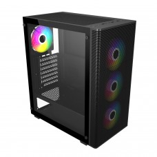 Fsp M220 Atx Mid Tower Gaming Chassis - Black