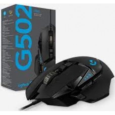 Logitech 910-005471 G502 Hero Gaming Mouse With Programable Rgb Lighting + 5x Thumb Buttons 12 Mp/Sec Adjustable 100-16000 Dpi Pmw3366 Engine With 5 Settings With Adjustable Weight Cartridge Dual-Mode Scroll Wheel ( Click-To-Click Or Hyper-Fast Scrol