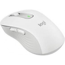 Logitech 910-006255 Signature M650 Cordless Mouse - White Wifi+Bluetooth Dual Connection With Smartwheel Scrolling + 90% Reduced Noice From Clicking And Scrolling Contoured Soft Rubber Grip Precision Tracking Auto Sleep With Power On/Off Switch 5 B