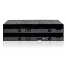 Icydock Mb524sp-B Trayless Mobile Rack Black - For Upto 4x 9.5mm 2.5" Sata6g /Sas In 5.25" Bay With Power Buttons + Led Push And Eject Design - Full Metal Construction 1x 40mm Fan