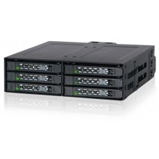 Icydock Tougharmor Mb608sp-B Mobile Rack Black - For 6x 2.5" ( 9.5mm ) Sas/Sata6g Hdin 5.25" Bay With Latch-Lock Ideal For Upto To Raid 0+1/10/5 In Limited Space Push And Eject Design - Tougharmor Heavy Duty Metal Construction Hot-Swappabl