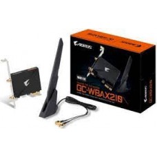 Gigabyte Gc-Wbax210 Wifi+Bluetooth Pci-E(X1) Adapter - 2.4/5/6ghz Tri-Band Intel Wifi 6e Ax210 2400mbps With Bt5.2 2.4/5/6ghz Tri-Band Aorus High Performance 2tx2r Antenna + Multiple Angle Tilt And Magnetic Base For The Best Signal Strength - 3 Years