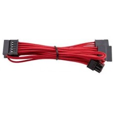 Corsair Cp-8920187 Red Premium Individually Sleeved Flexible Paracorded Cable With Cable Comb - Sata 750mm With 4 Connectors - For Rmx Series ; Rmi Series Sf Series Corsair Cp-8920187 Red Premium Individually Sleeved Flexible Paracorded Cable With Cable Comb - Sata 750mm With 4 Connectors - For Rmx Series ; Rmi Series Sf Series