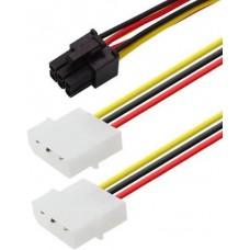 2x4pin Molex To 6pin For Pci-E