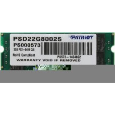 Patriot Signature Line 2gb 800mhz Ddr2 Dual Rank Sodimm Notebook Memory