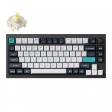 Keychron Q1 Max Qmk/Via Rgb Wireless Custom Mechanical Keyboard (Gateron Banana Switches) - Black Keychron Q1 Max Qmk/Via Rgb Wireless Custom Mechanical Keyboard (Gateron Banana Switches) - Black