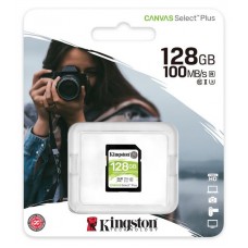 Kingston Sds2/128gb Sdxc Canvas Select Plus - Designed For Hd+Hi-Res Filming With Water/ Temperature/ Shock/ Vibration/ X-Ray Proof ( Secure Digital Extended Capacity 24x32x2.1mm ) Not Compatible With Sdhc Only Camera/Reader Uhs-I U1 ( Uhs-I / Sd3.0