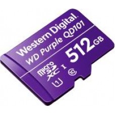 Westerndigital Microsdxc Purple Wdd512g1p0c Qd101 512gb ( No Sd Adapter ) Endurance Series Designed For Video Recording / Nvr Supports -25c To 85c Temperature Range 15x11x1mm Uhs-I U1 ( Uhs-I / Sd3.0 ) Class10 - 3 Years Warranty With 256 Tbw Retail