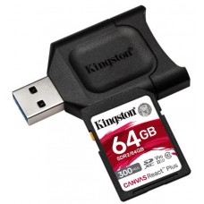 Kingston Sdr2/64gb Canvas React Plus Sdxc 24x32x2.1mm Uhs-Ii U3 V90 A1 ( 16pin Dual Channel Compatiable With Old Uhs-I Device/Reader ) Not Compatible With Sdhc Only Device/Reader Read/Write : 300/260mb/Sec - Lifetime Warranty Retail Pack Kingston Sdr2/64gb Canvas React Plus Sdxc 24x32x2.1mm Uhs-Ii U3 V90 A1 ( 16pin Dual Channel Compatiable With Old Uhs-I Device/Reader ) Not Compatible With Sdhc Only Device/Reader Read/Write : 300/260mb/Sec - Lifetime Warranty Retail Pack